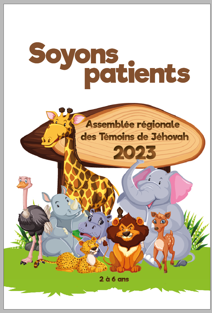 Cahier DIGITAL d'activités de la Convention 2023 "Soyons patients" 2 à 6 ans