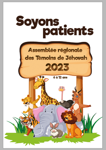 Cahier DIGITAL d'activités de la Convention 2023 "Soyons patients" 6 à 12 ans